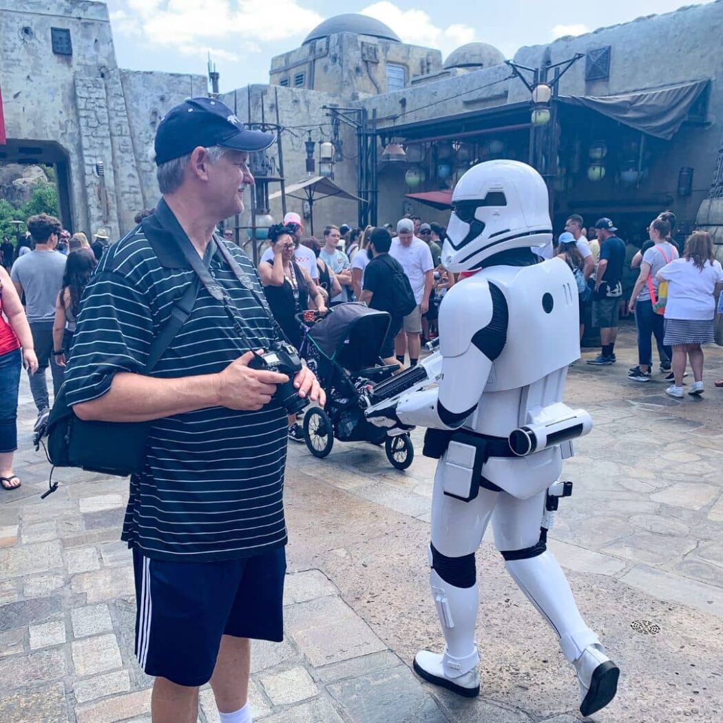 Meeting a Storm Trooper Star Wars Land