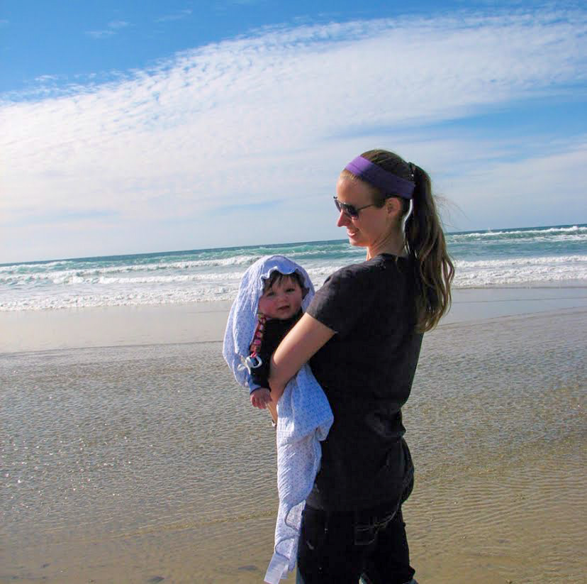 La Jolla Shores, Beach with baby.