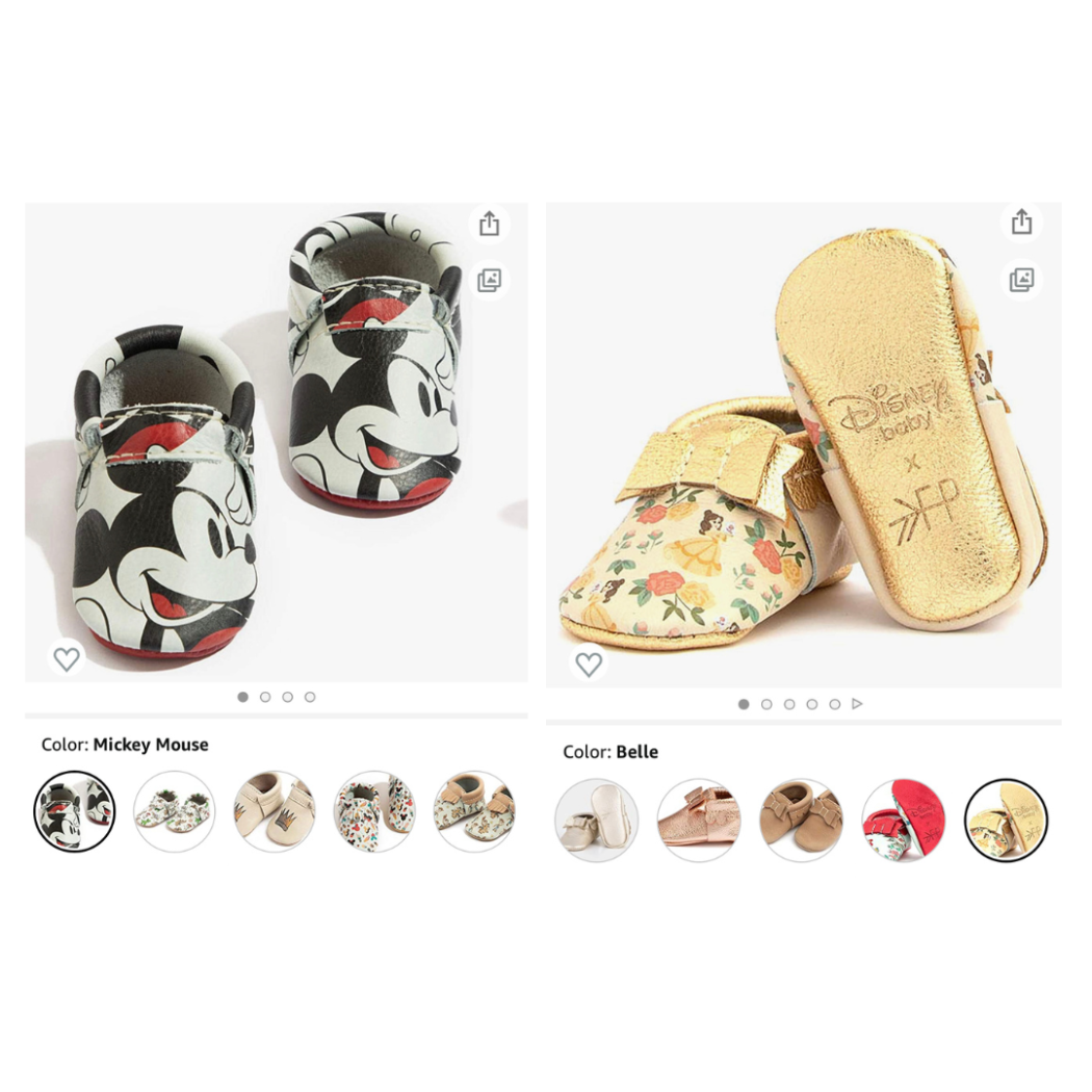 Baby DIsney Shoes Mickey and belle