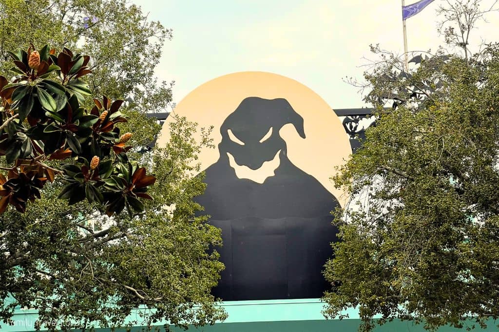 Oogie Boogie Photo sign over California Adventure