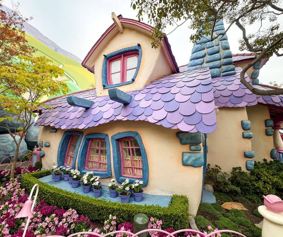 Minnie Mouse’s colorful house in Mickey’s Toontown at Disneyland, a favorite stop for families using discount Disneyland tickets